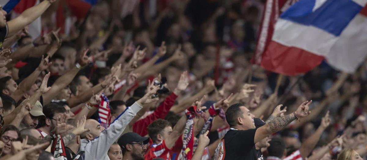 Grade del Frente Atlético en el Metropolitano