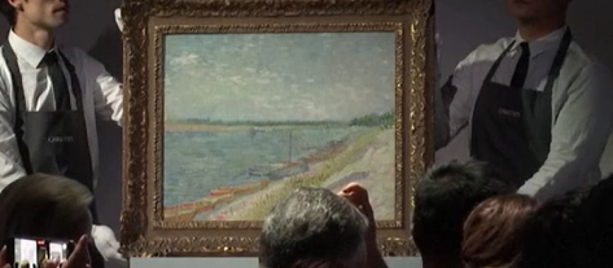 El cuadro 'Barcos Armados' de Van Gogh subastado en la casa de subastas Christie's