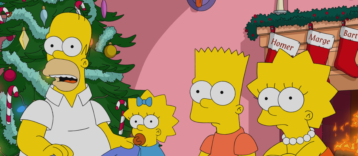 Homer, Maggie, Bart y Lisa de Los Simpson