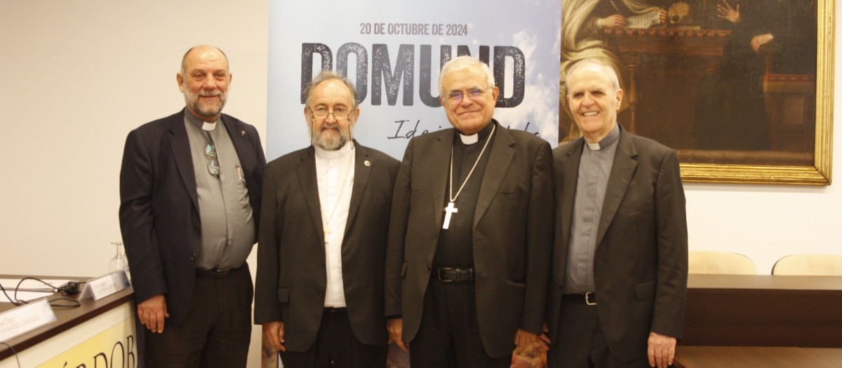 Don Antonio Evans, Monseñor Juan José Aguirre, Monseñor Demetrio Fernández y don José María Calderón