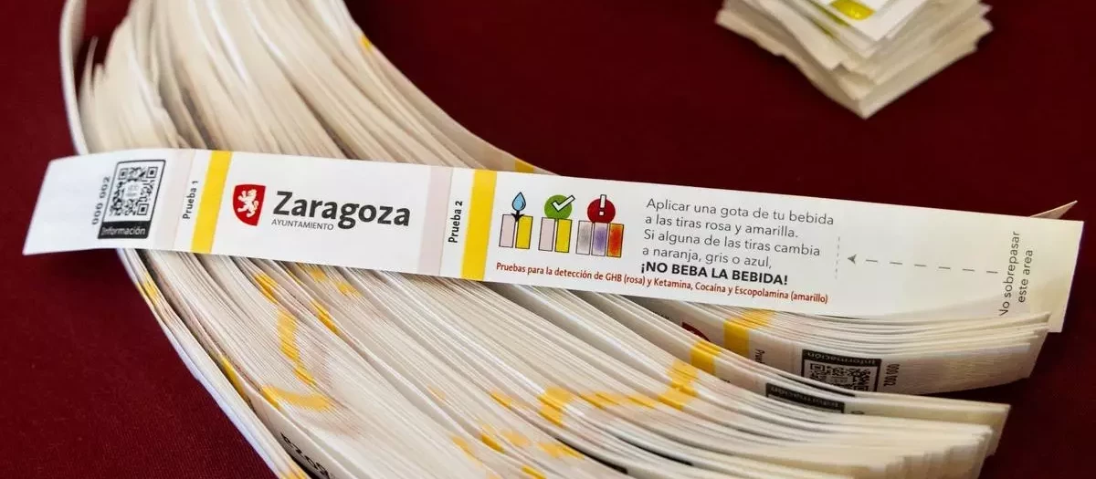 Pulseras que repartirá el Ayuntamiento de Zaragoza