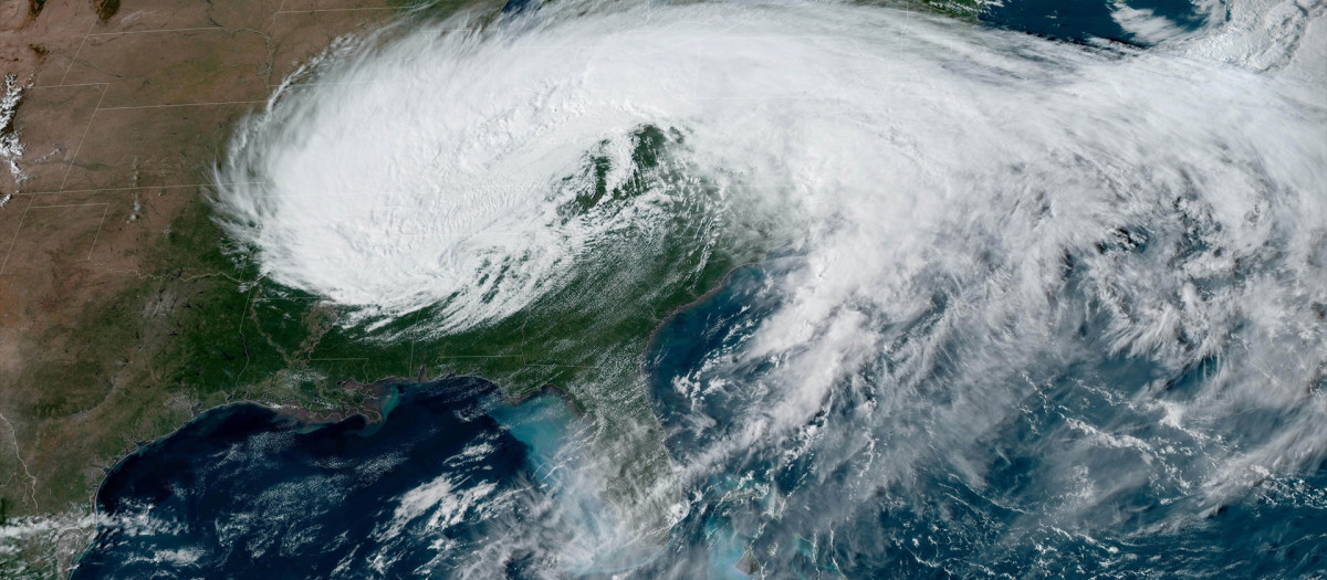 Imagen del huracán Helene, que causó 200 muertos en Estados Unidos