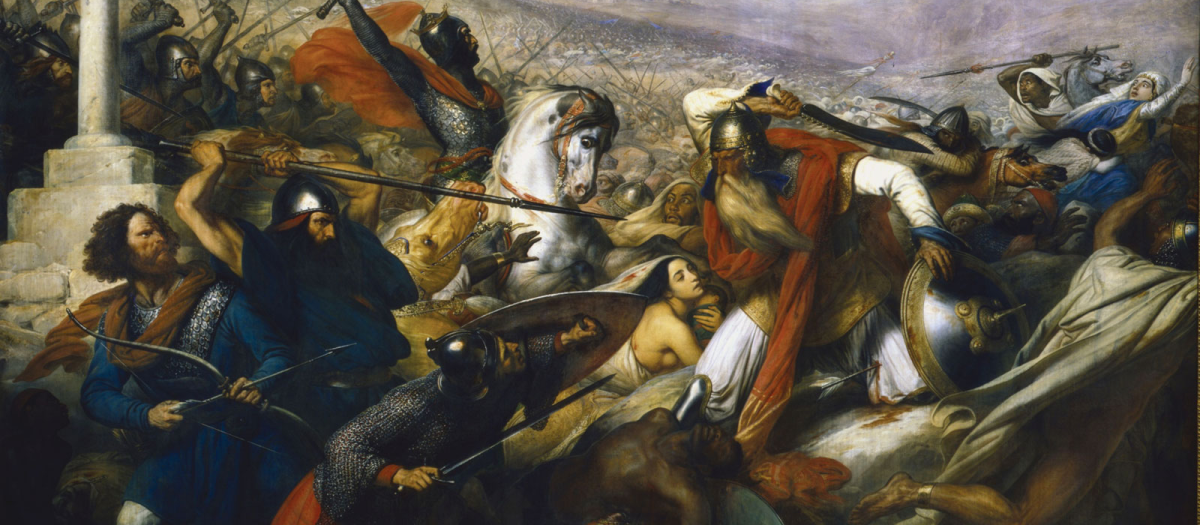 Carlos Martel en la Batalla de Poitiers, 732