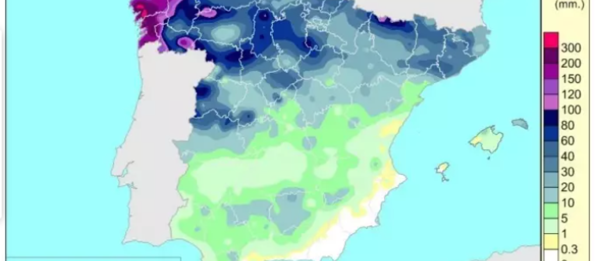 Las lluvias acumuladas en los ocho primeros días de octubre suman casi el doble de lo habitual para ese periodo