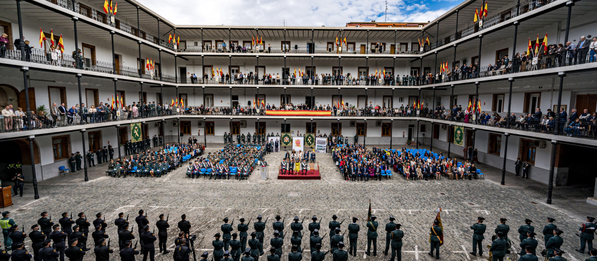 Vista general de la celebración de la Virgen del Pilar, Patrona de la Guardia Civil