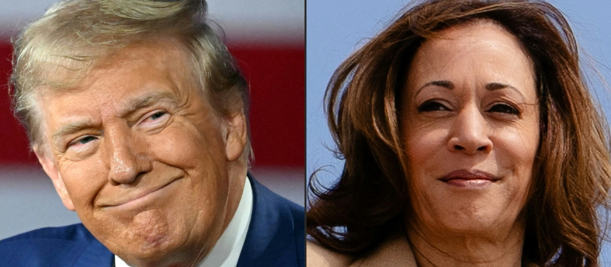 Donald Trump y Kamala Harris, candidatos presidenciales de EE.UU.