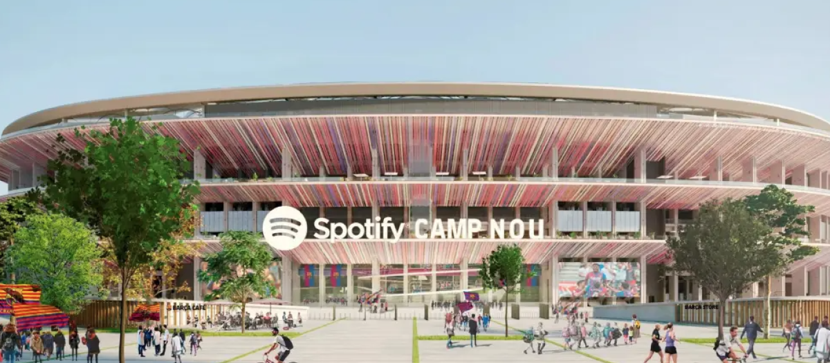 Recreación del Nuevo Camp Nou