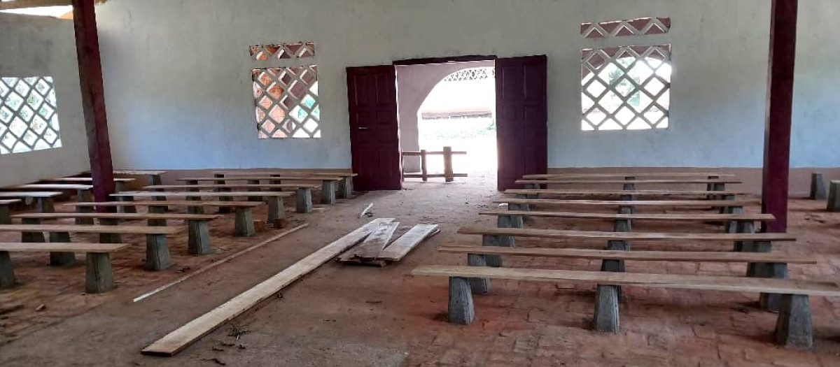 iglesia de Tomunga en la diócesis de Bangassou