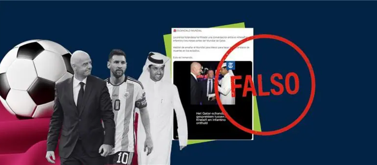 La conversación entre Al Khelaifi e Infantino es falsa