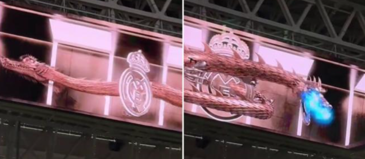 El dragón 3D que ha estrenado el Real Madrid