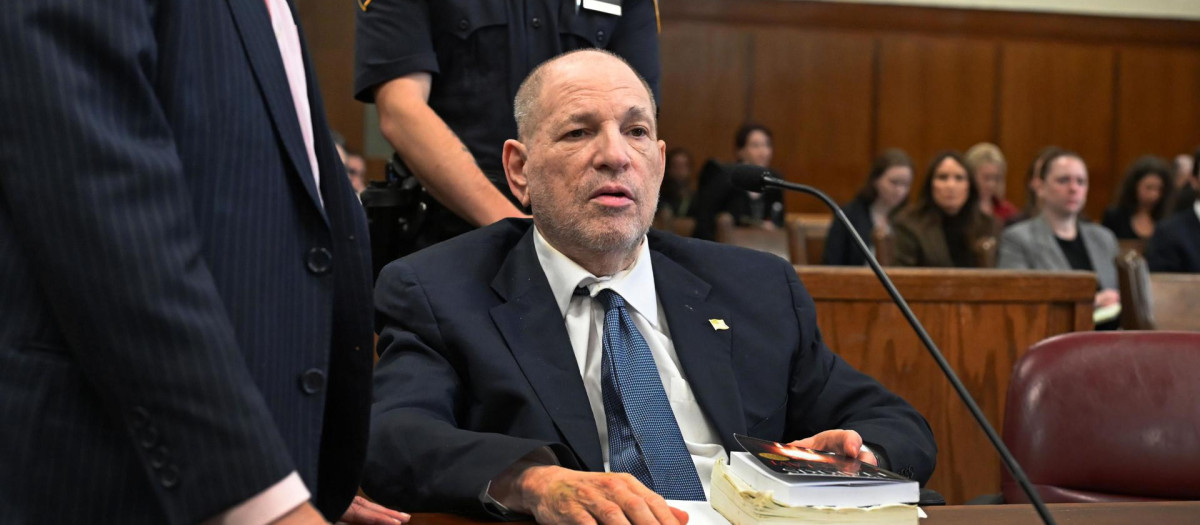 El ex productor de Hollywood, Harvey Weinstein, compareciendo ante un tribunal penal en Nueva York, Nueva York, EE. UU., el 23 de octubre de 2024