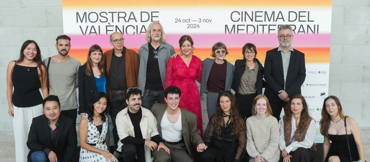 Foto de familia durante la 39ª edición de la Mostra de Valencia-Cinema del Mediterrani