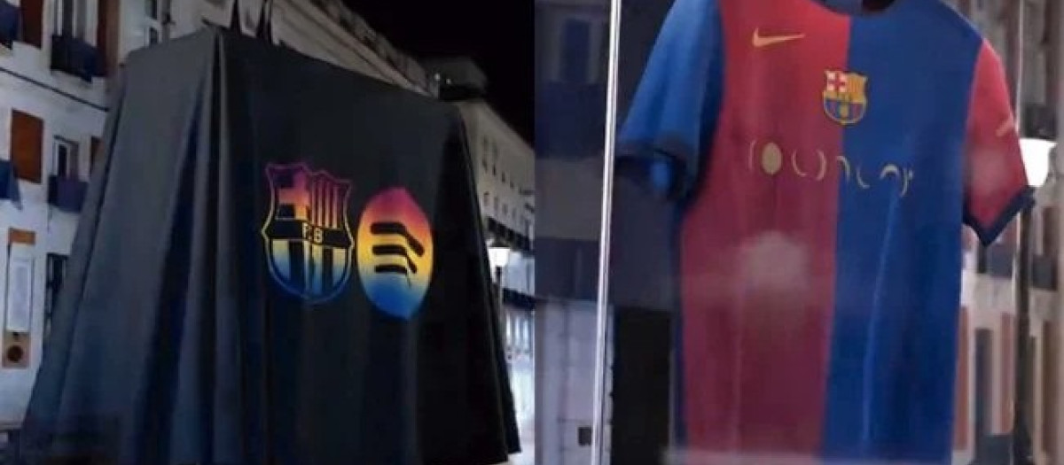 El Barcelona publicó un vídeo con IA en el que colocó la camiseta azulgrana en la Puerta del Sol