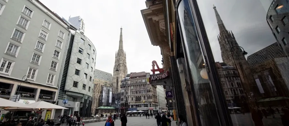 Imagen de la zona de "Stephansplatz" en Viena