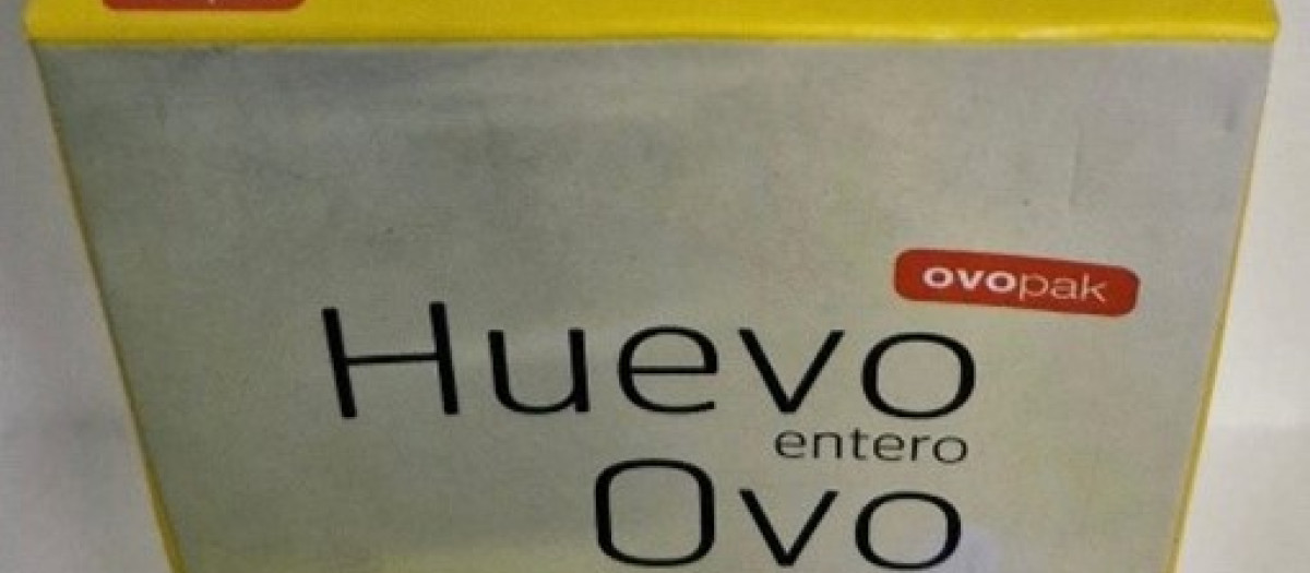 Envase del producto afectado por salmonela y retirado por la Consejería de Salud