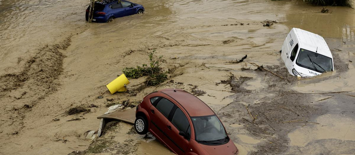 Inundaciones coches Málaga