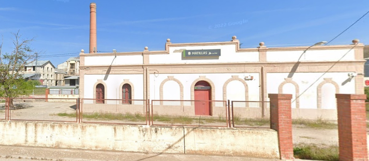 Estación de tren de Matillas vista en Google Street View