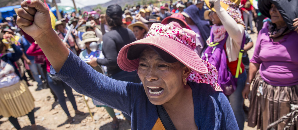 Imagen del pasado 29 de octubre de simpatizantes de Evo Morales