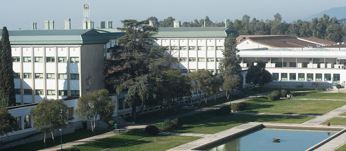 El Aulario Averroes del Campus de Rabanales es uno de los puntos de recogida de alimentos y productos de primera necesidad