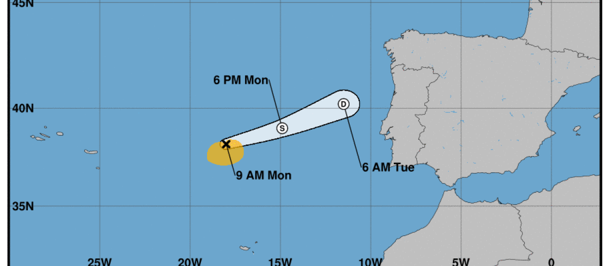 Recorrido de Patty según el Centro Nacional de Huracanes de EE.UU.