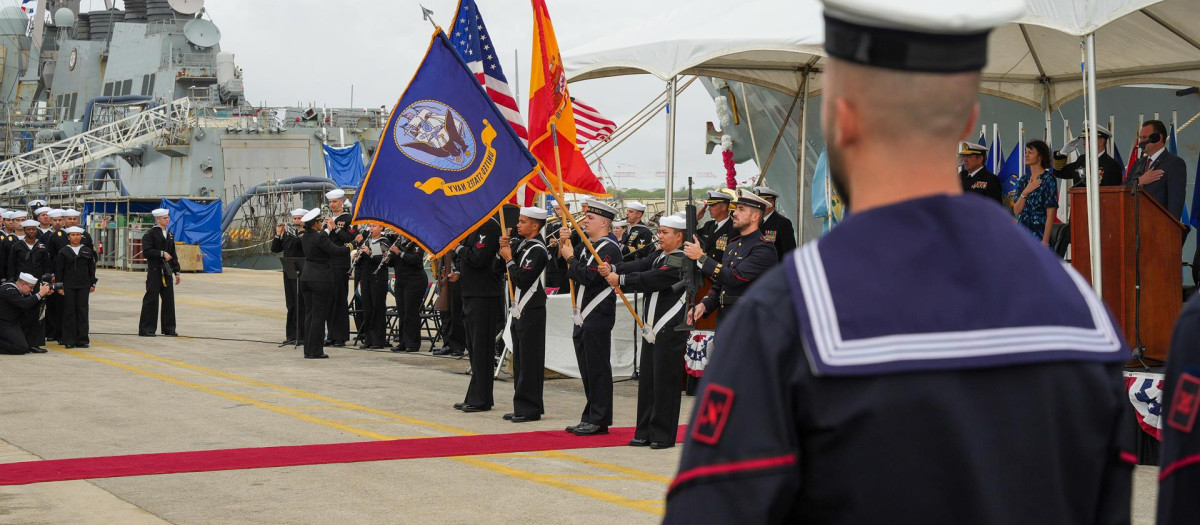 La Base Naval de Rota acoge la llegada del USS Oscar Austin, un destructor multimisión que se une al escudo antimisiles de la OTAN (archivo)