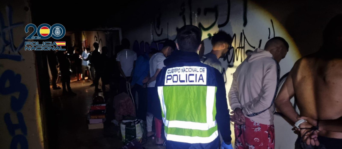 Algunos de los detenidos por la Policía Nacional en Valencia