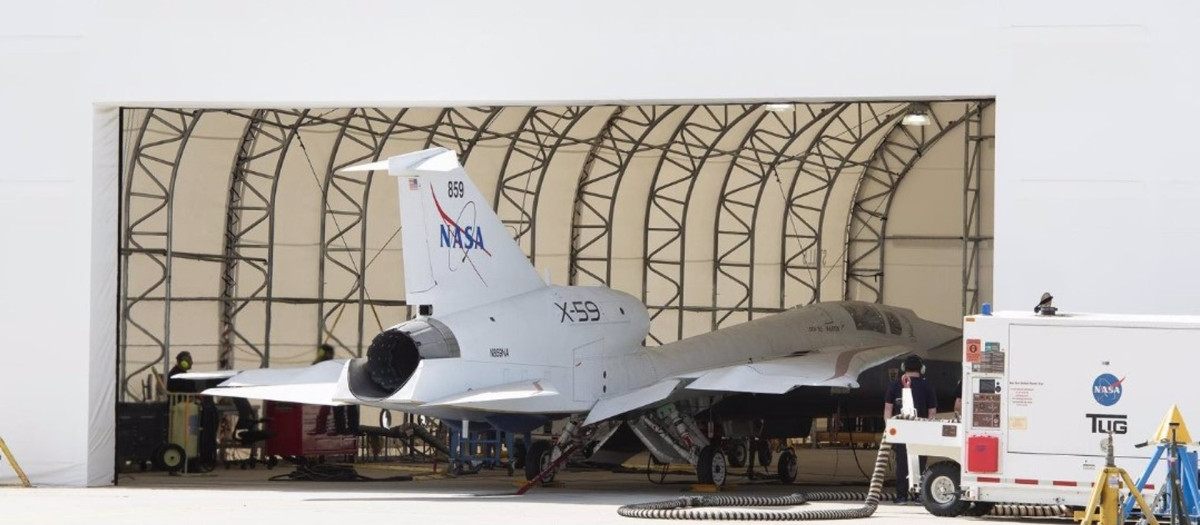 El silencioso avión supersónico experimental X-59 de la NASA