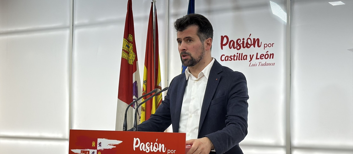 El secretario general del PSOE de Castilla y León, Luis Tudanca