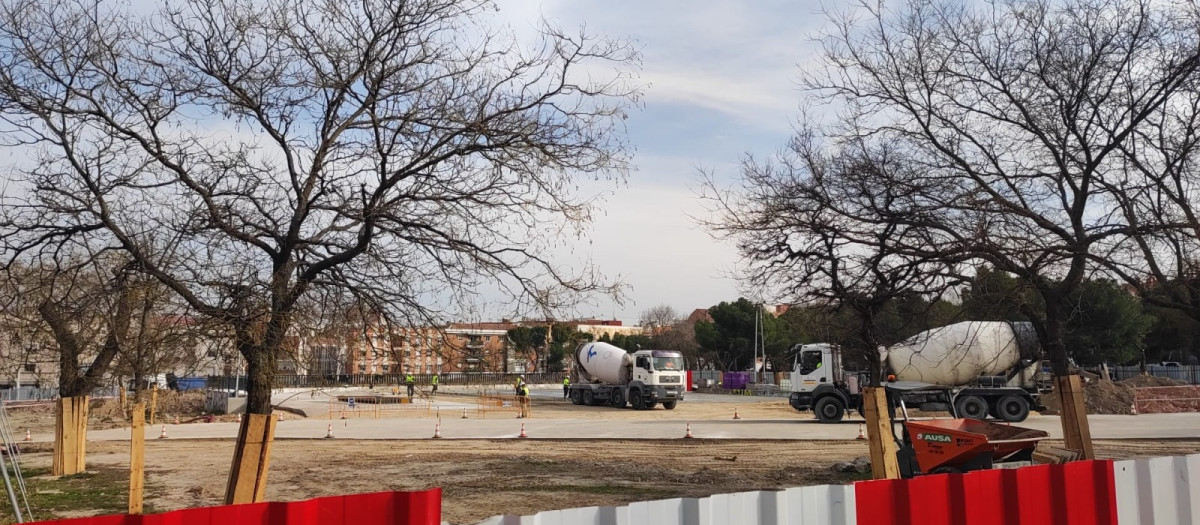 Obras en la línea 11 en el Parque de Comillas