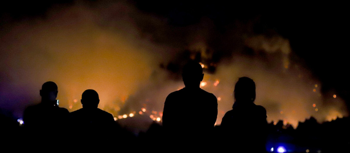 Incendio forestal que se declaró en La Palma