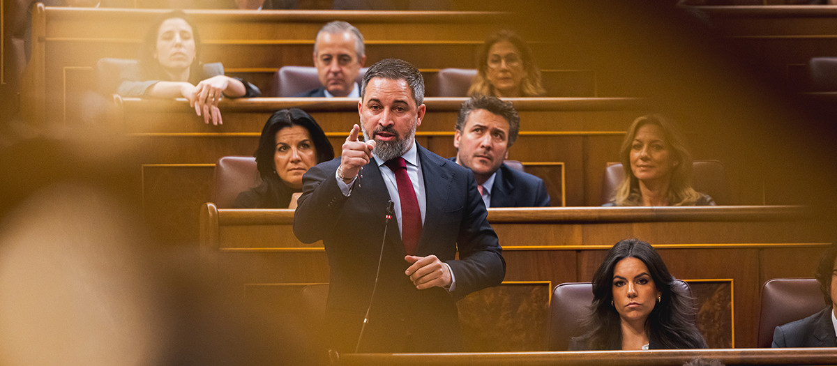 Santiago Abascal, en una sesión plenaria en el Congreso

VOX
21/2/2024