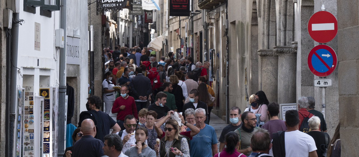 Una calle de Santiago de Compostela