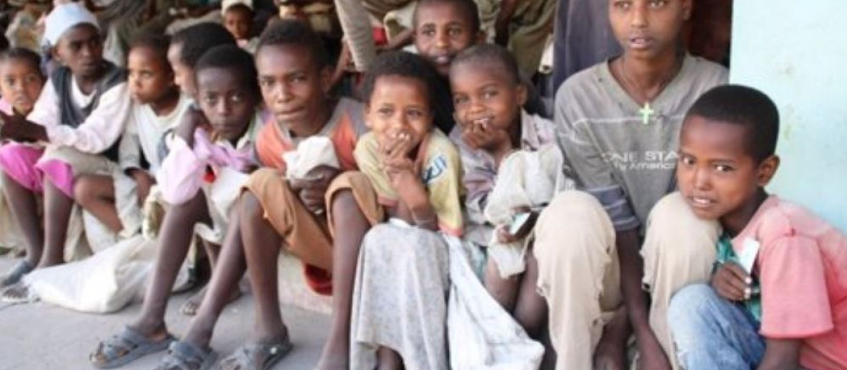 Niños en un hospicio