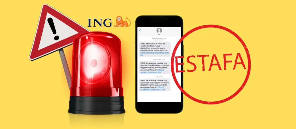 El SMS que se hace pasar por ING para estafar