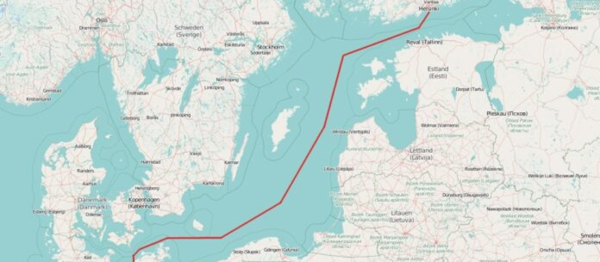 Cable de fibra óptica C-Lion1, que une Finlandia con Europa Central