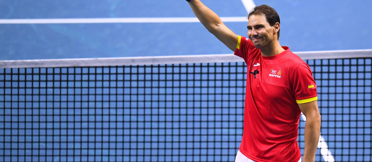 Rafa Nadal se despide de la afición española presente en el Martín Carpena