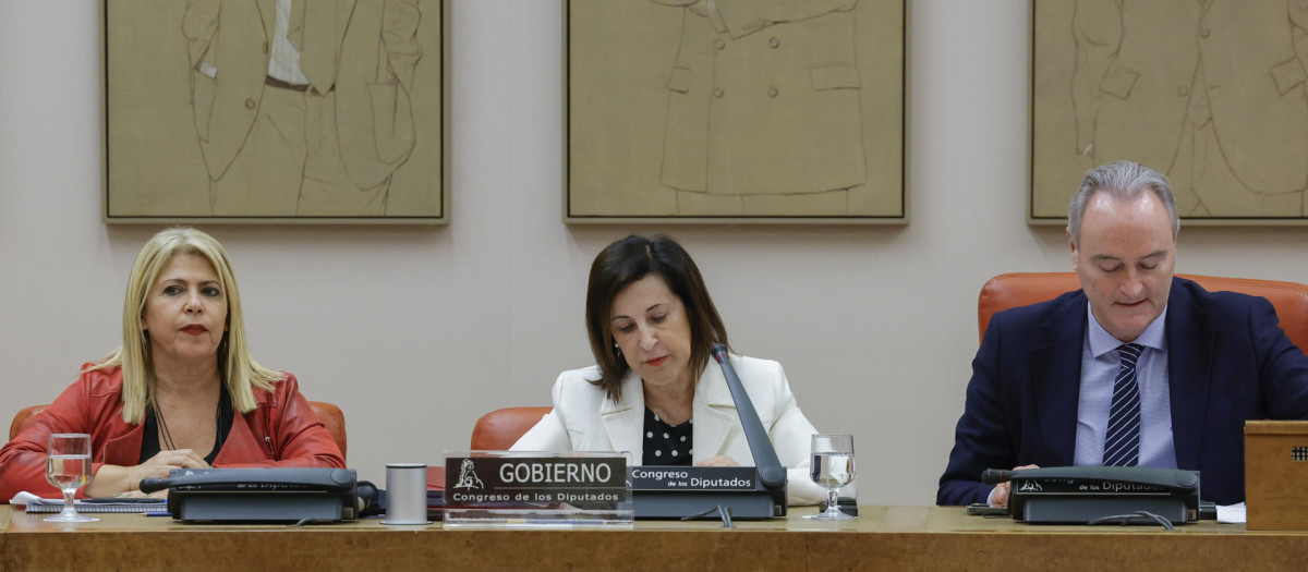 La ministra de Defensa, Margarita Robles (c), comparece en la comisión de Defensa del Congreso