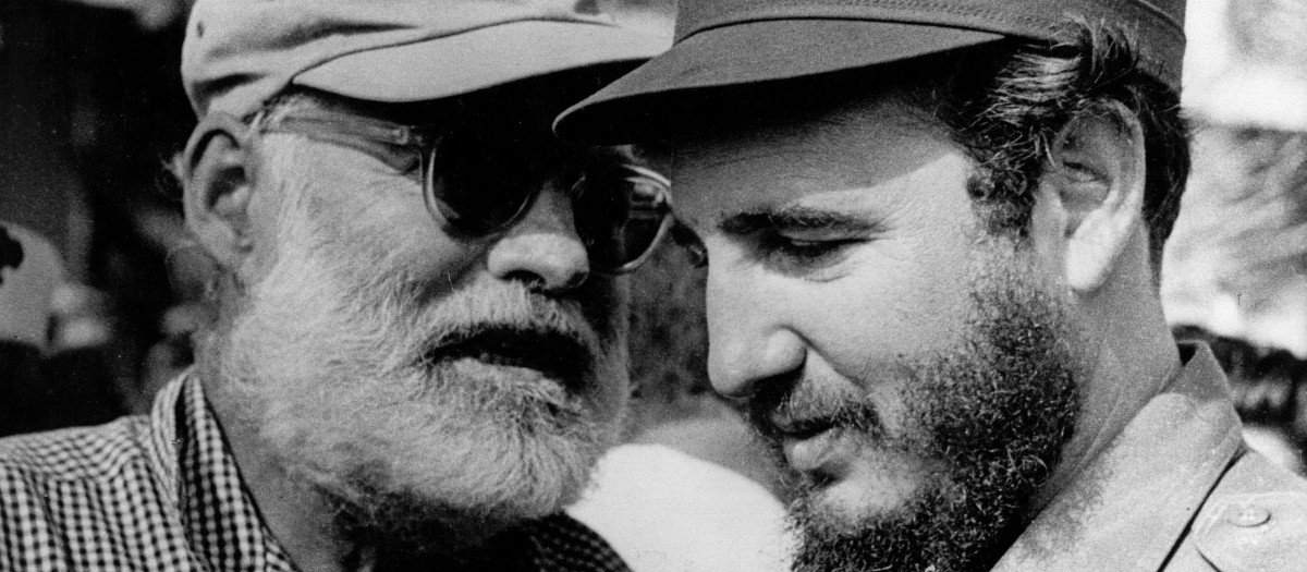 Ernest Hemingway y Fidel Castro el día de su primer encuentro en mayo de 1960