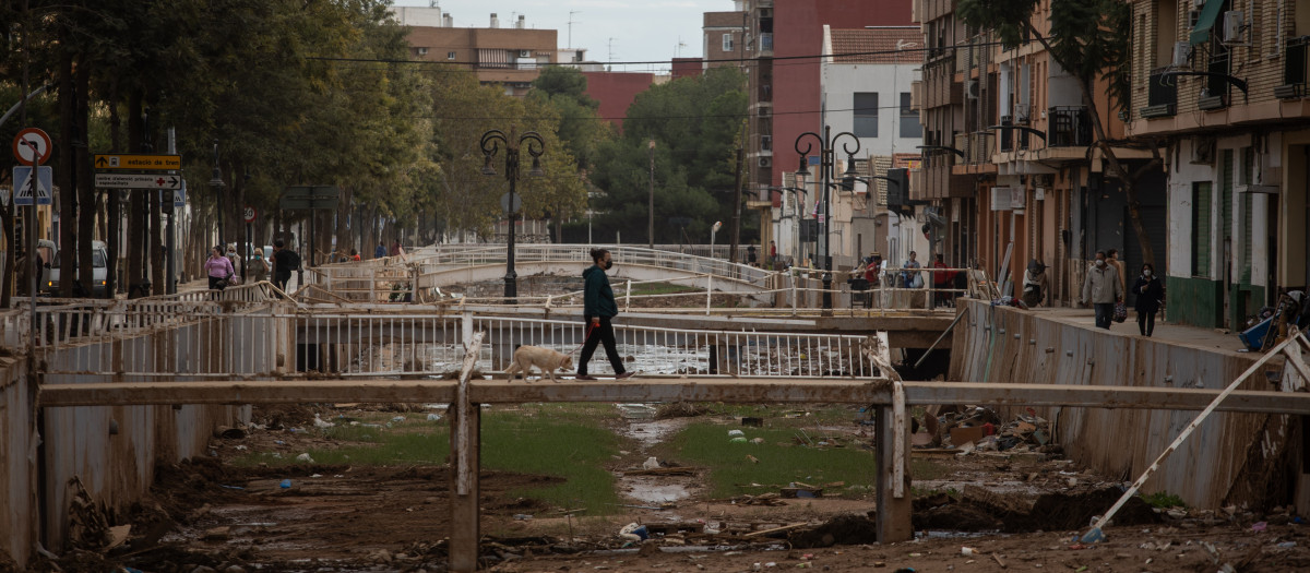 La localidad de Aldaya, Valencia, semanas después del paso de la DANA