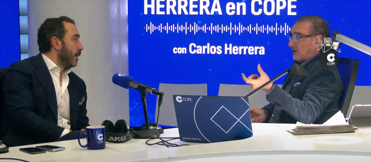 Víctor de Aldama durante su entrevista con Carlos Herrera