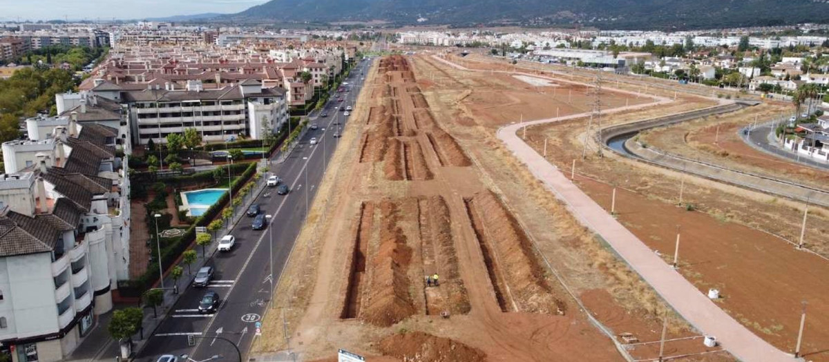 Imagen de parte del trazado que seguirá la Ronda Norte de Córdoba