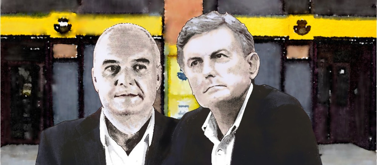 El presidente de Correos, Pedro Saura (dcha), y el director de Recursos Humanos, Fernando Ramírez, tendrán que entenderse.