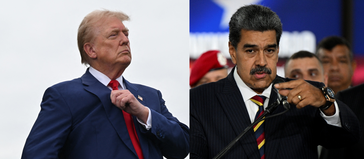 El presidente electo de EE.UU. Donald Trump y Nicolás Maduro, dictador de Venezuela