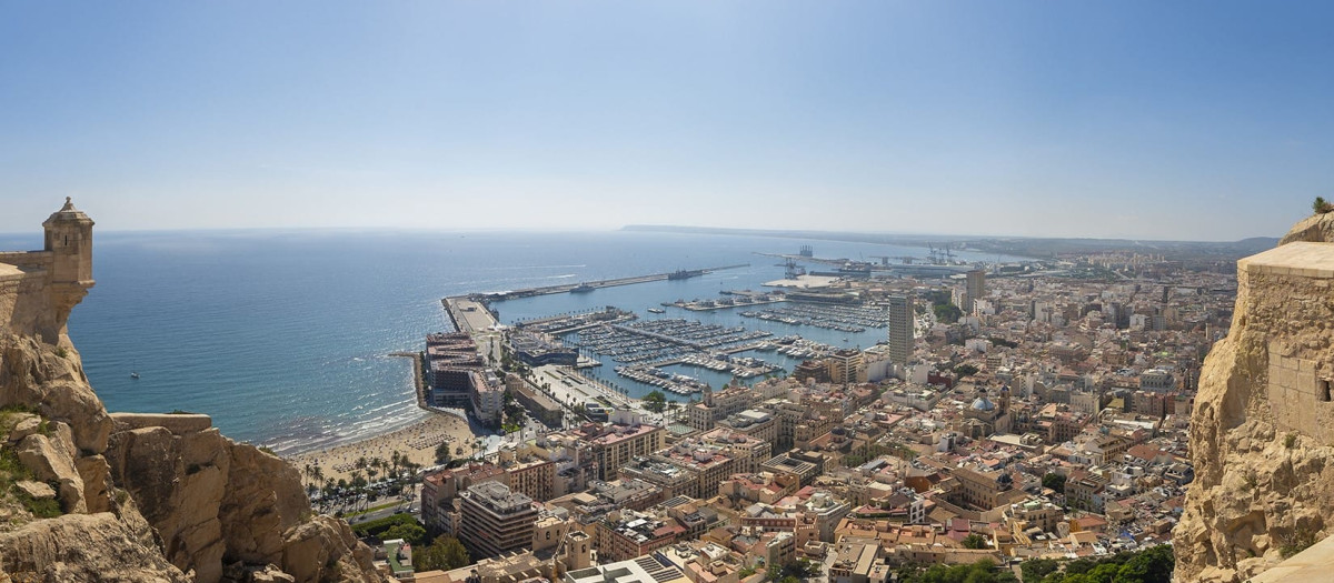 Imagen panorámica de la ciudad de Alicante