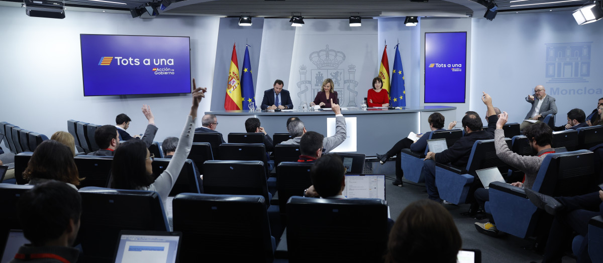 La rueda de prensa de este martes en la Moncloa