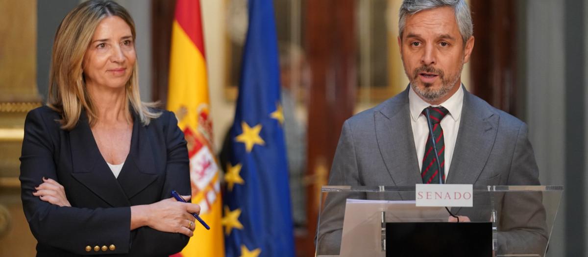 Alicia García y Juan Bravo, en el Senado