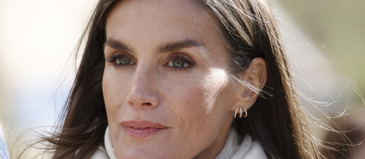 Spanish Queen Letizia during a visit to Sotres (Cabrales) as winner of the 35th annual Exemplary Village of Asturias Awards, Spain, on Saturday 26 October 2024.