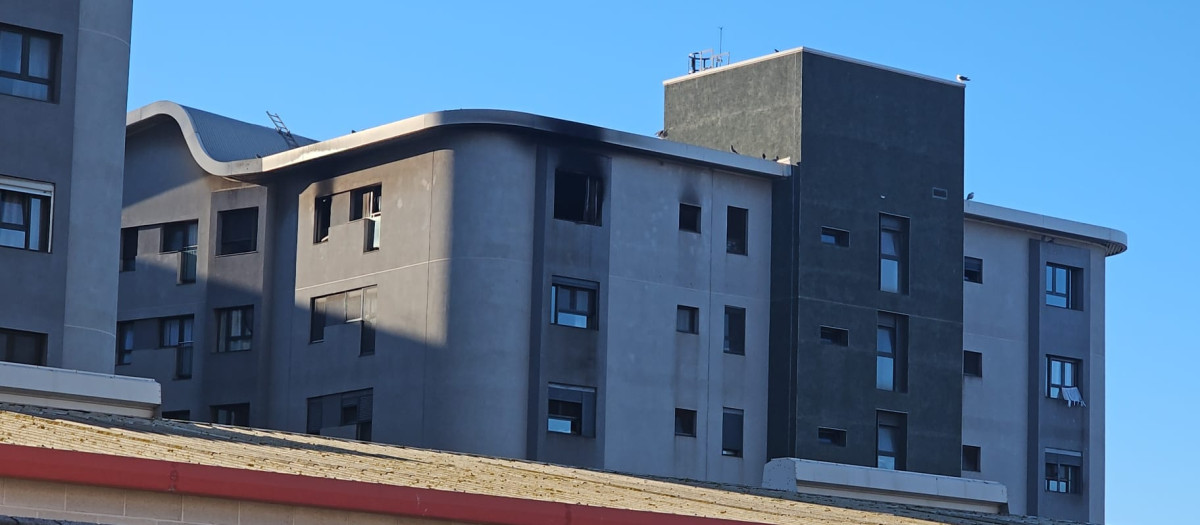 Así ha quedado el apartamento tras el incendio, en Gibraltar