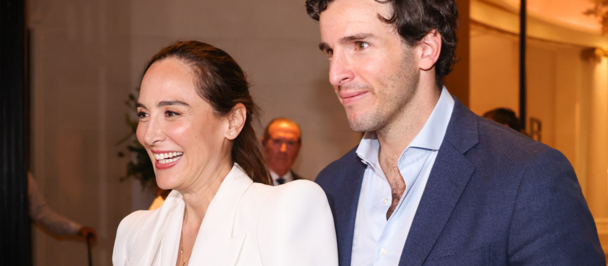 Tamara Falco and Iñigo Onieva during their prewedding in Madrid on Friday, 7 July 2023.