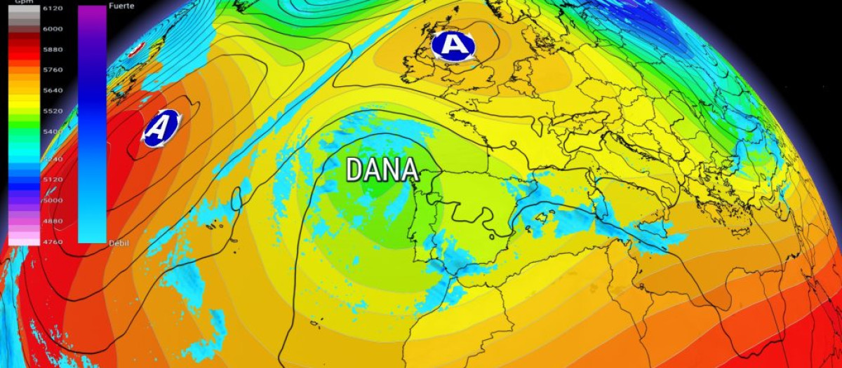 Una nueva dana cruzará España